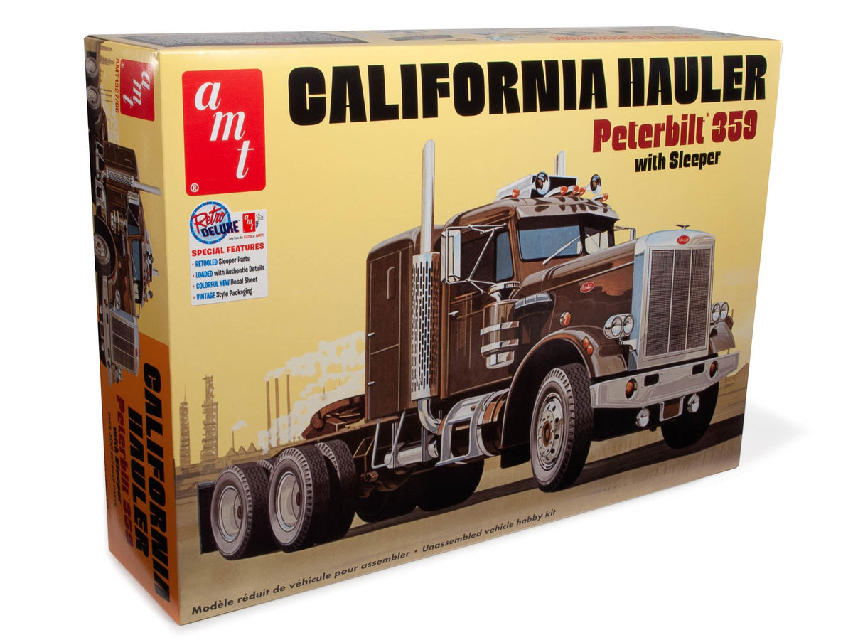 AMT Peterbilt 359 California Hauler w/Sleeper 1:25 Scale Model Kit - official exact-product image 1