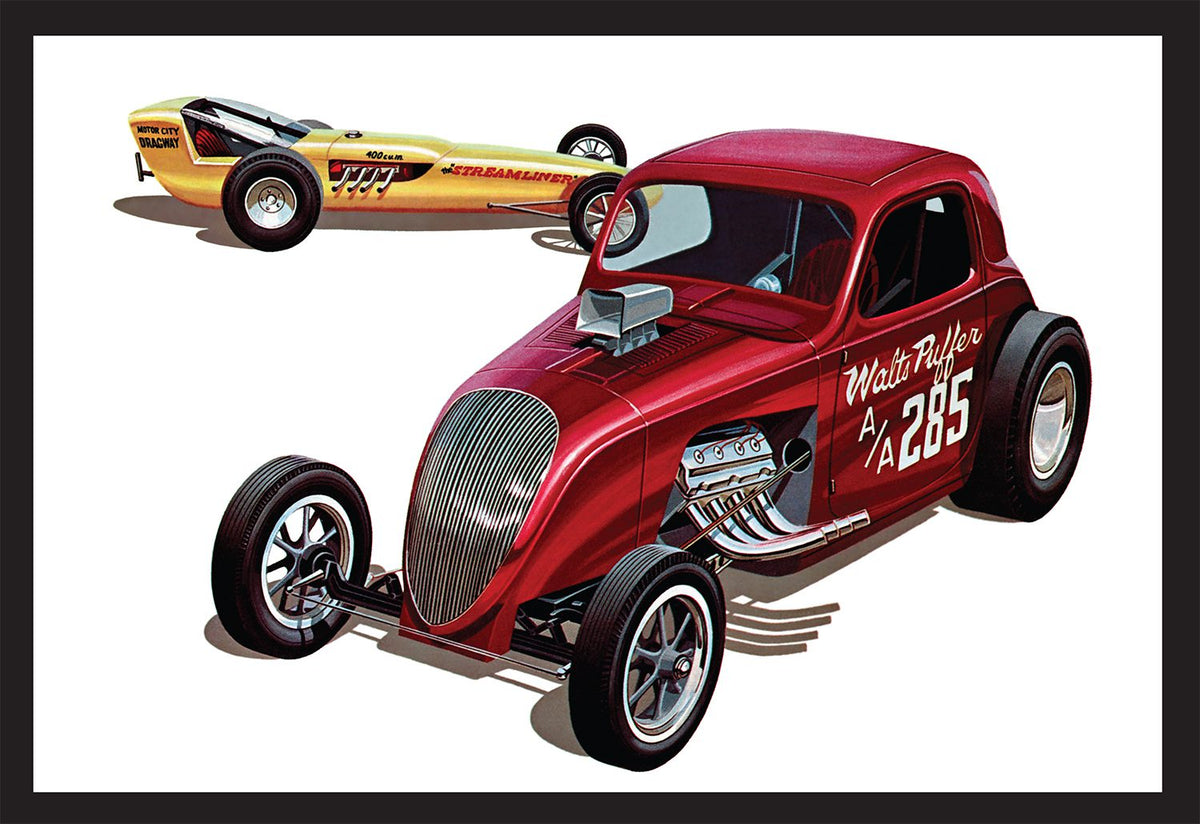 Amt Fiat Double Dragster 1:25 Scale Model Kit - official exact-product image 1