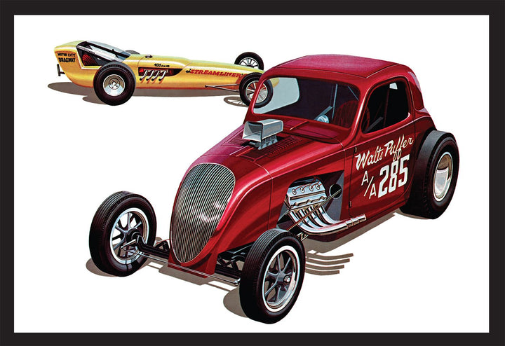 Amt Fiat Double Dragster 1:25 Scale Model Kit - official exact-product image 1