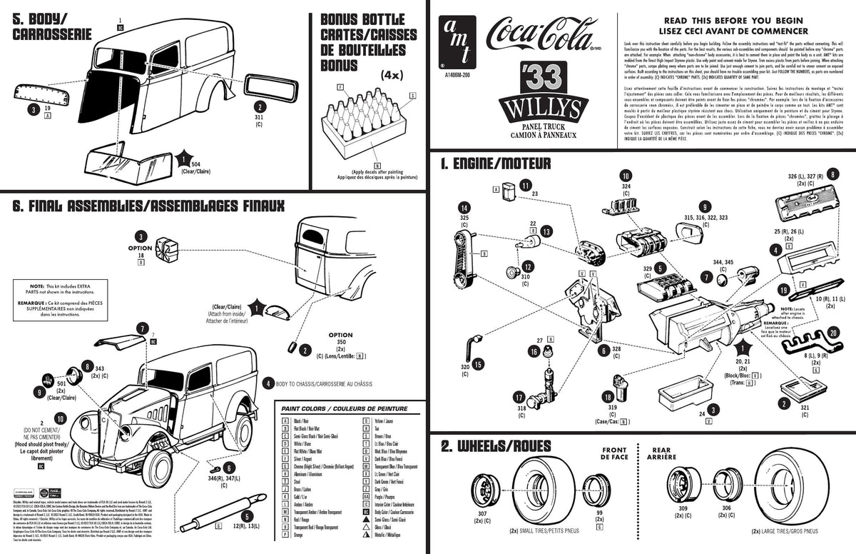 AMT 1933 Willys Panel Truck - Coca-Cola Model Kit - official exact-product image 1