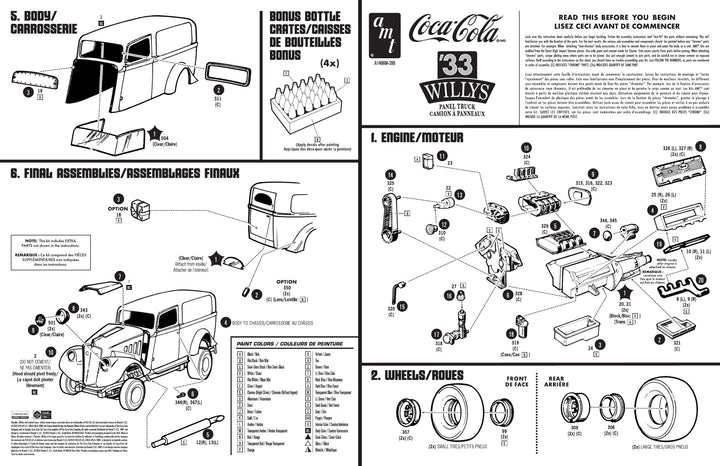 AMT 1933 Willys Panel Truck - Coca-Cola Model Kit - official exact-product image 1