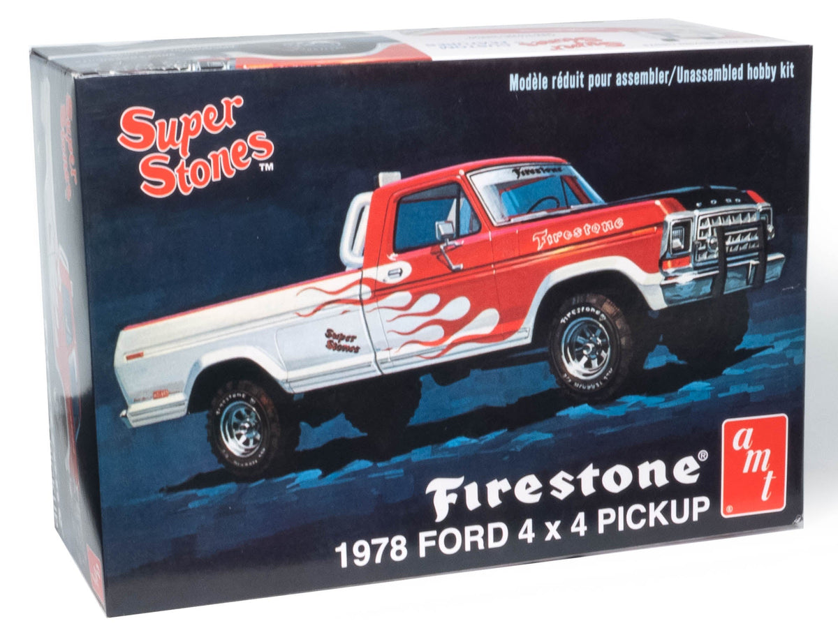 AMT 1978 Ford Pickup "Firestone Super Stones" 1:25 Scale Model Kit - official exact-product image 1