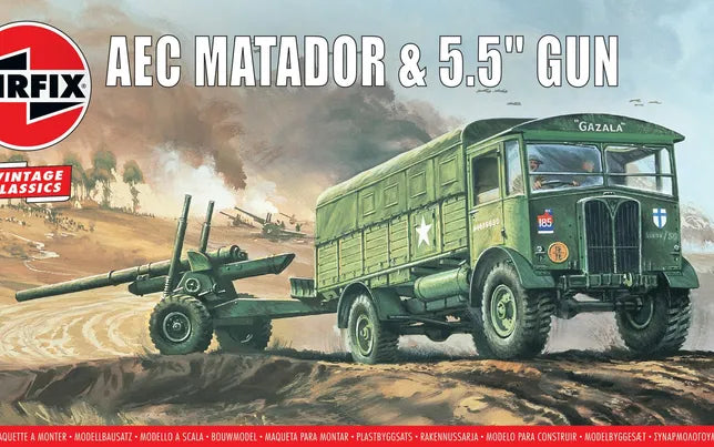 Airfix AEC Matador & 5.5inch Gun 1:76 Model Kit - image 1