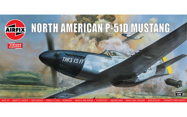 Airfix North American P-51D Mustang 1:24 model kit box art