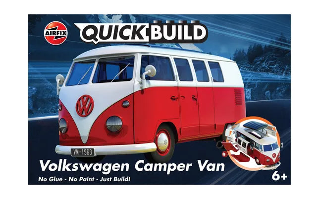 Airfix QUICKBUILD Volkswagen Camper Van red model