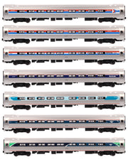 Amtrak Amfleet I Coach 7 Car Set All Phases (Limited Edition) (106-105) exact product view 1