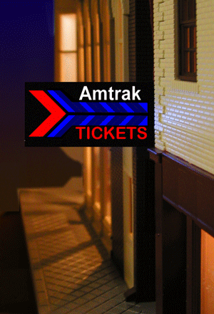 Miller Engineering HO Scale Amtrak Station Sign — exact product reference
