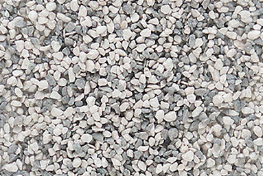 Close-up of Woodland Scenics B1394 Gray Blend medium Ballast showing the stone texture and color blend.