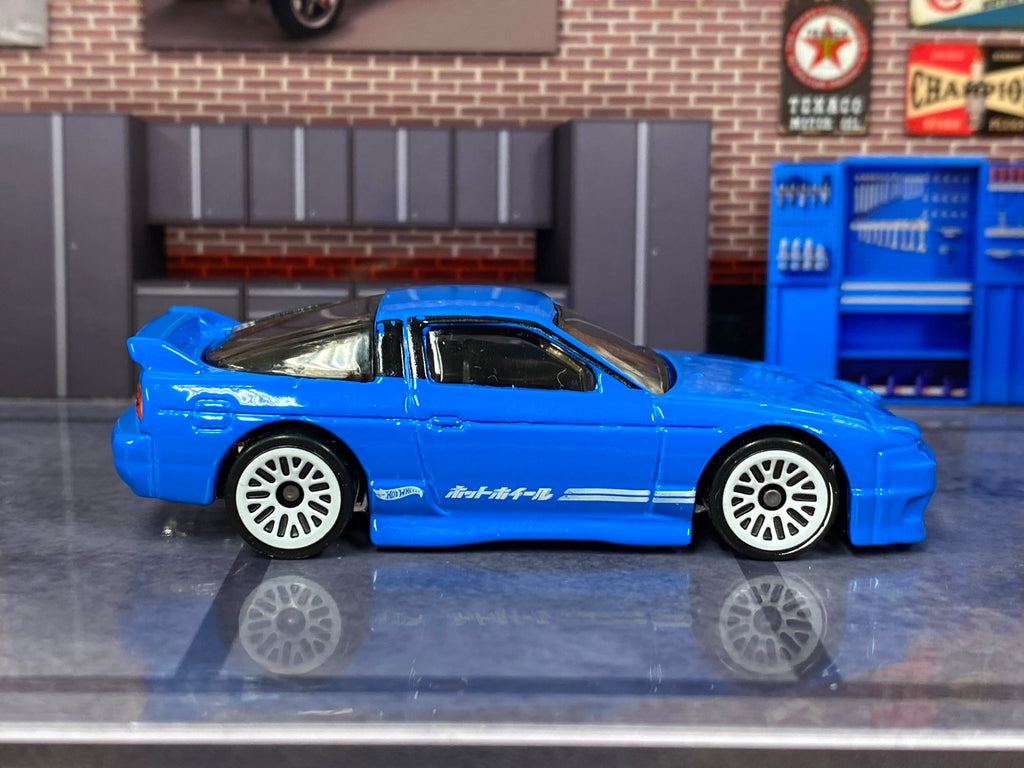 Loose Hot Wheels 1996 Nissan 180SX Type X - Blue and White