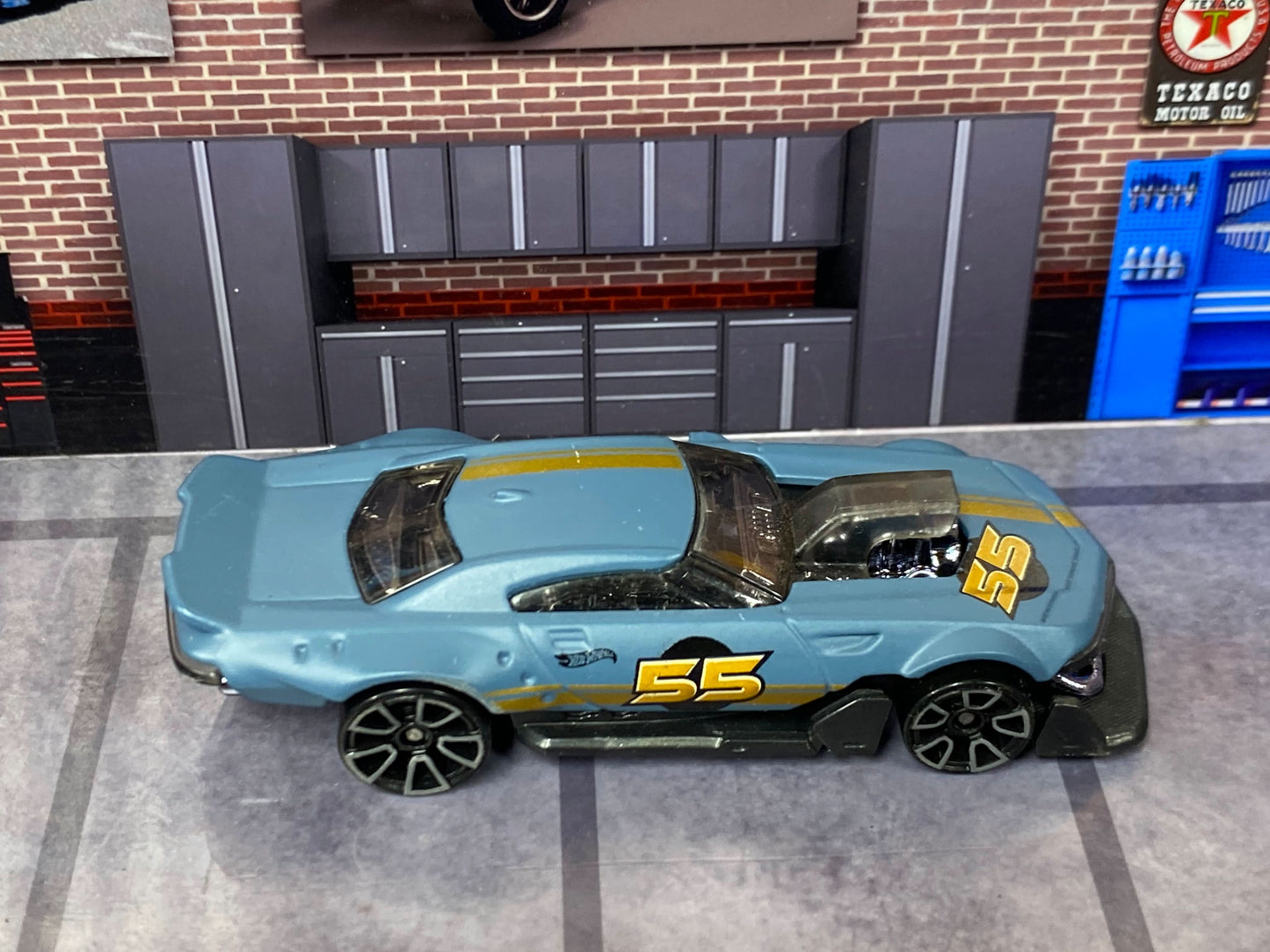 Loose Hot Wheels - Mod Speeder - Gray Blue and Gold