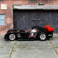 Custom Hot Wheels - Panoz GTR-1 - Black and Red - Chrome Mag Wheels - Rubber Tires