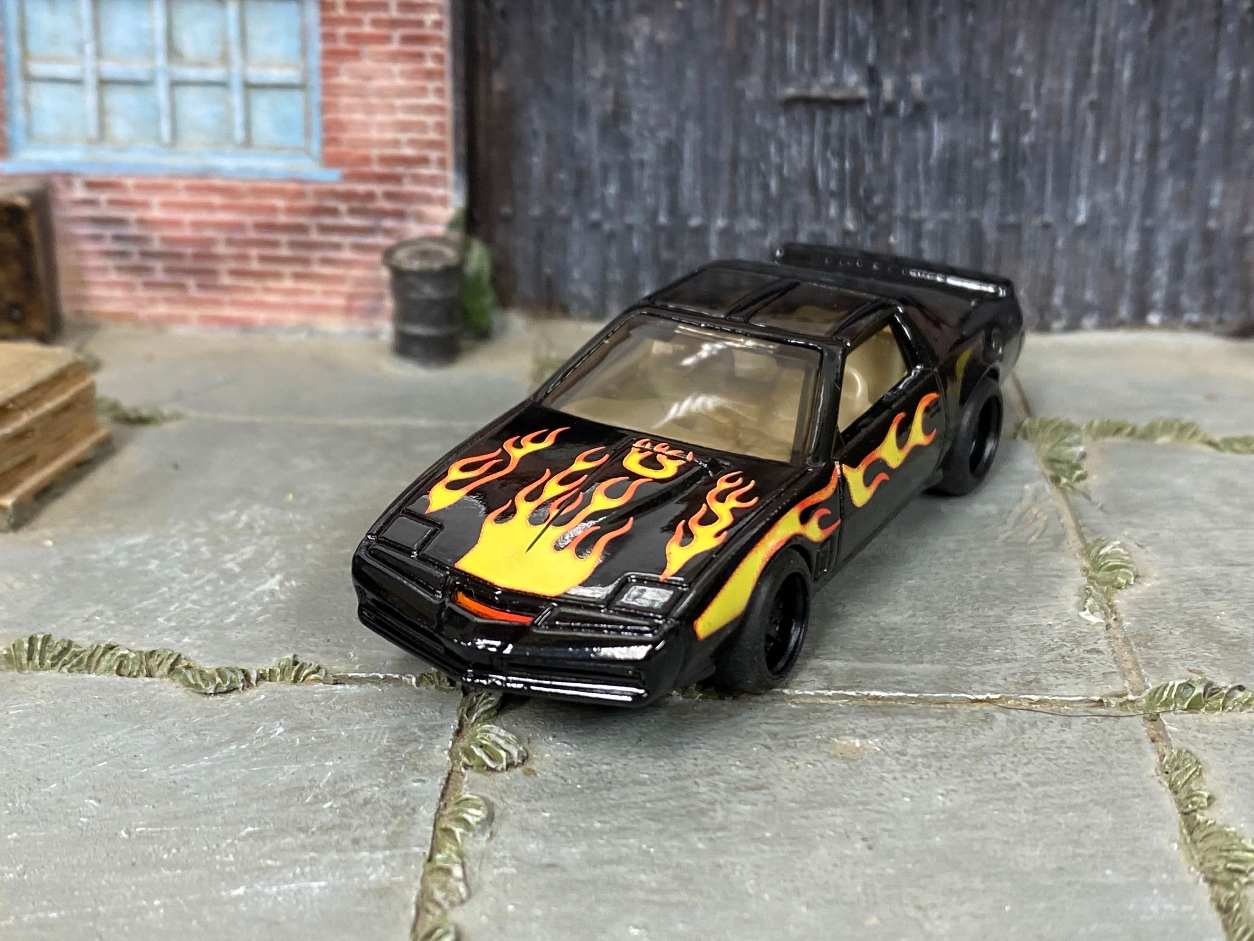 Custom Hot Wheels - Pontiac Firebird K.I.T.T. - Black with Flames