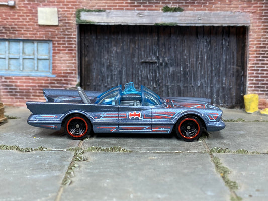 Loose Hot Wheels - Batman Batmobile 60's TV Series Car - Blue and Red