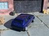 Custom Hot Wheels - Volkswagen Golf - Blue - Chrome 4 Spoke Wheels - Rubber Tires