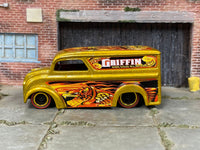 Custom Dairy Delivery Gold Griffin car, opposite side view