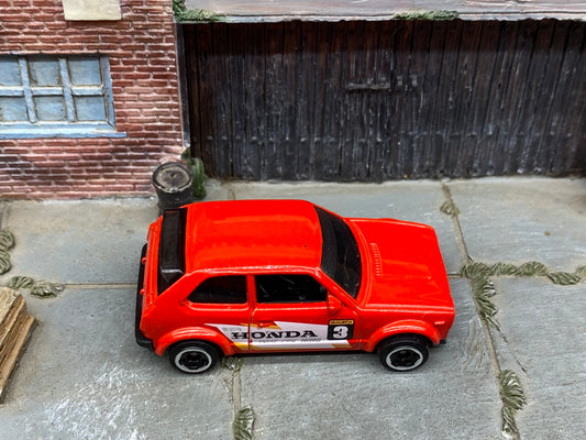 Loose Hot Wheels - 1973 Honda Civic Custom - Red