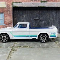 Loose Hot Wheels - 1963 Studebaker Champ Truck - White and Blue