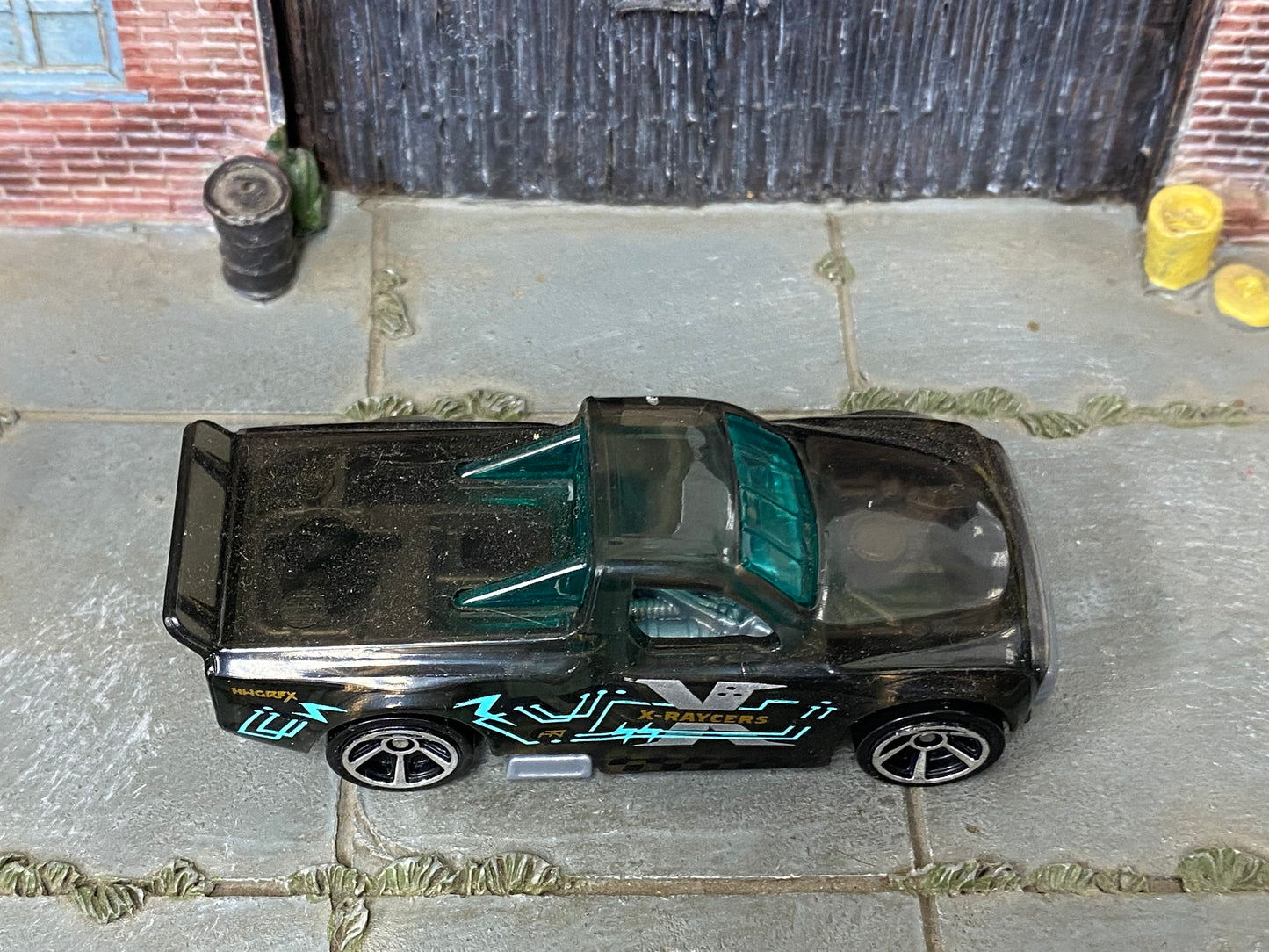 Loose Hot Wheels - Draftnator Race Truck - Transparent Black and Blue