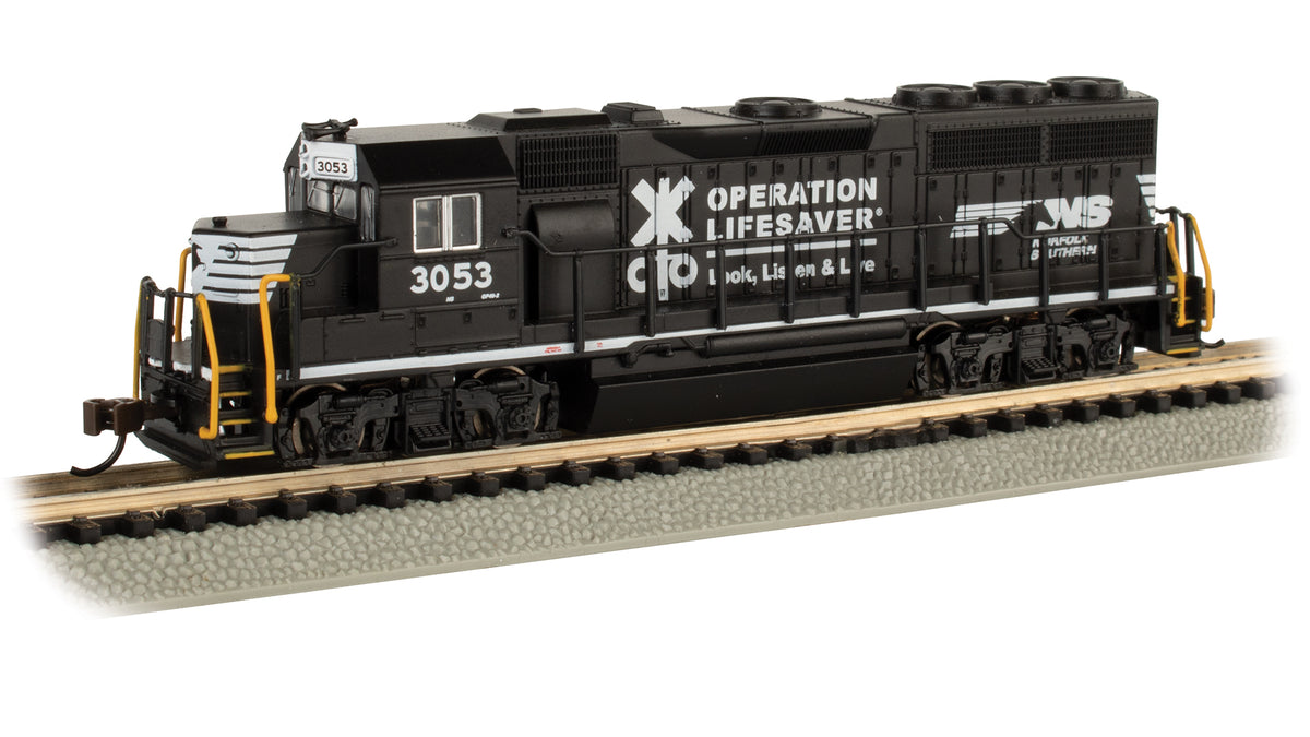 Bachmann N Scale EMD GP40 Norfolk Southern Operation Lifesaver 3053 view 1
