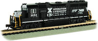 Bachmann N Scale EMD GP40 Norfolk Southern Operation Lifesaver 3053 view 2