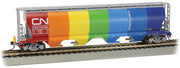 Bachmann HO CN Demonstrator Grain Hopper #370708 with Flashing EOT - product view 1