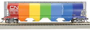 Bachmann HO CN Demonstrator Grain Hopper #370708 with Flashing EOT - product view 2