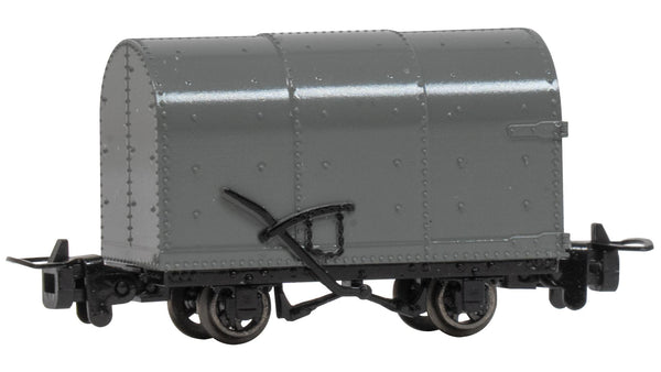 Bachmann HO Thomas & Friends Narrow Gauge Gunpowder Wagon - Gray (Runs on N Track) - product view 1
