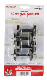 Bachmann G Gauge Standard 31.0 mm Metal Wheel Sets 4 Pack - product view 1