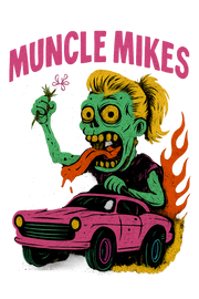 White Rat Rod shirt with vintage hot rod illustration from Muncle Mikes Monthly Tee Club