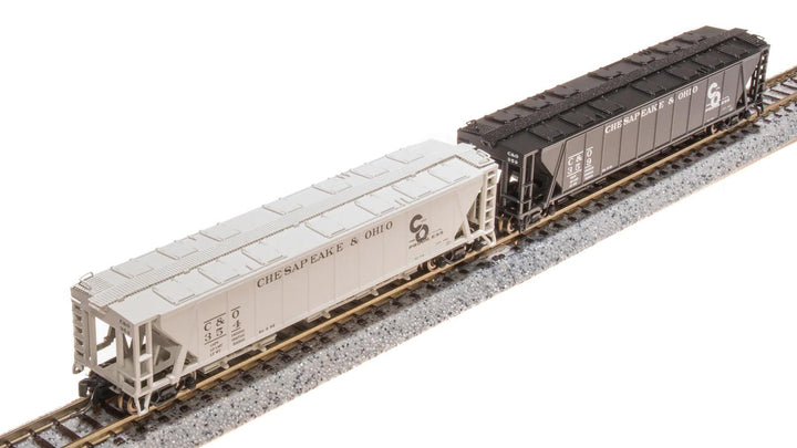 Broadway Limited Imports N H32 Covered Hopper Chesapeake & Ohio C&O (2 Pack) - product view 1