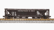 Broadway Limited Imports N H32 Covered Hopper Chesapeake & Ohio C&O (2 Pack) - product view 3