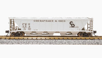 Broadway Limited Imports N H32 Covered Hopper Chesapeake & Ohio C&O (2 Pack) - product view 4