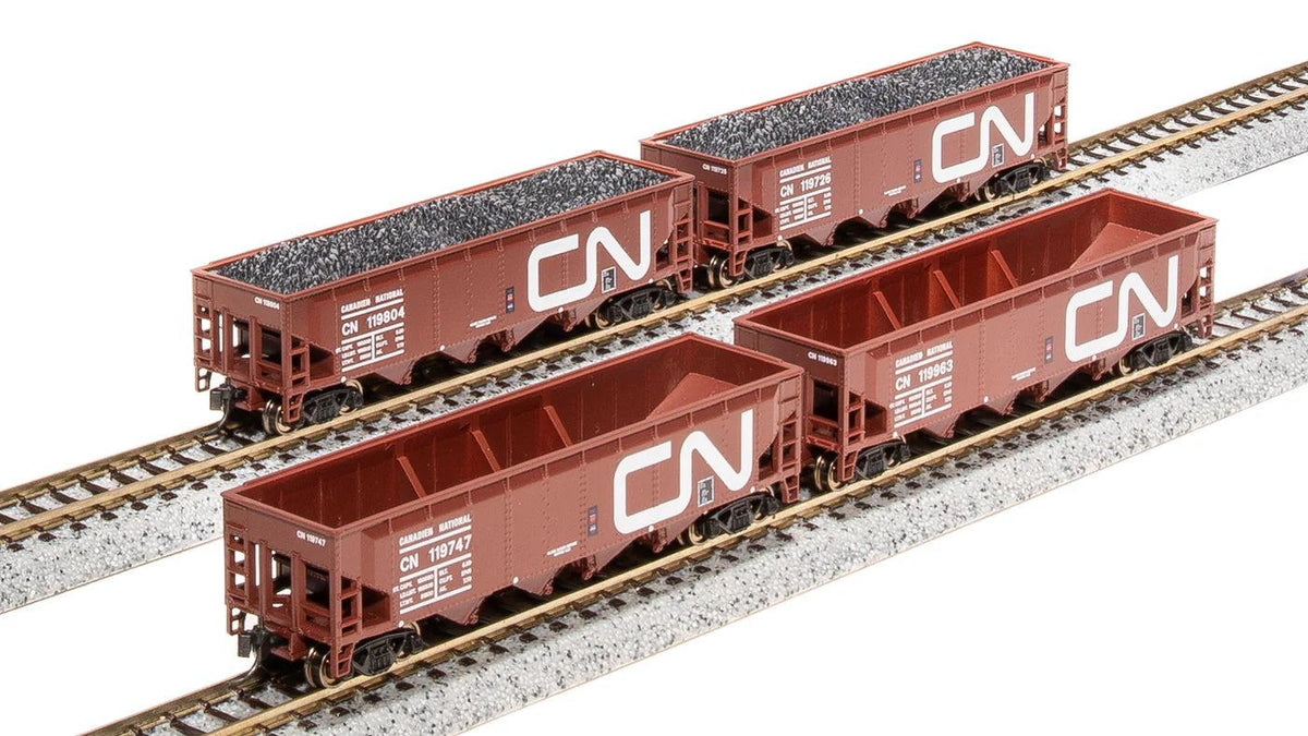 Broadway Limited Imports N 70 Ton Hopper Canadian National CN "Fantasy" 4 Pack - product view 1