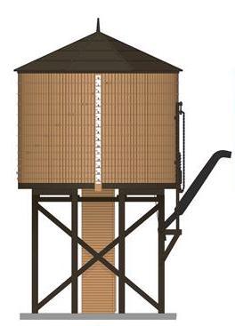 Broadway Limited Imports HO Wood Water Tower - Brown (Operating/Sound) - product view 1