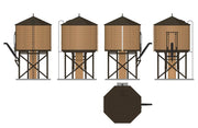 Broadway Limited Imports HO Wood Water Tower - Brown (Operating/Sound) - product view 2