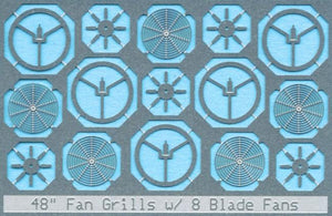 BLMA Models N 48-Inch Fan Grilles with 8-Blade Fans, 5-Pack - product view 1