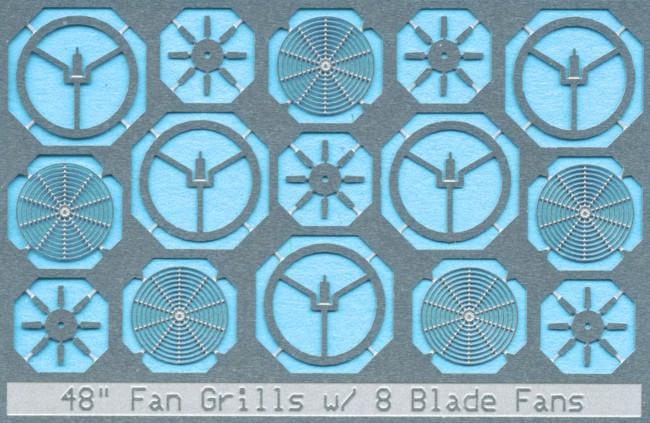 BLMA Models N 48-Inch Fan Grilles with 8-Blade Fans, 5-Pack - product view 1