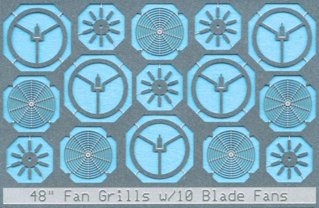 BLMA Models N 48-Inch Fan Grilles with 10-Blade Fans, 5-Pack - product view 1
