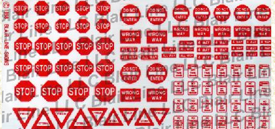 Blair Line N Scale Highway Signs: Regulatory Signs #2 1930-Present (red, white) – 003 — exact product reference