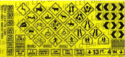 Blair Line N Scale Highway Signs: Warning #1 1971-Present (black, yellow) – 005 — exact product reference