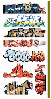 Blair Line N Scale Mega Set Modern "Tagger" Graffiti Decals - #1 8-Pack – 1244 — exact product reference