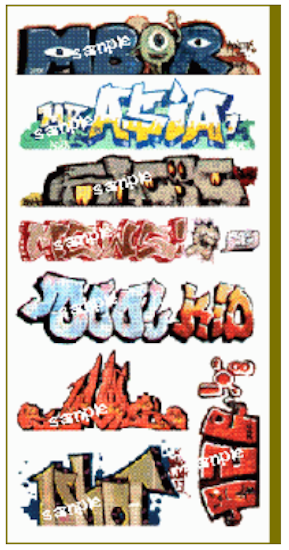 Blair Line N Scale Mega Set Modern "Tagger" Graffiti Decals - #1 8-Pack – 1244 — exact product reference