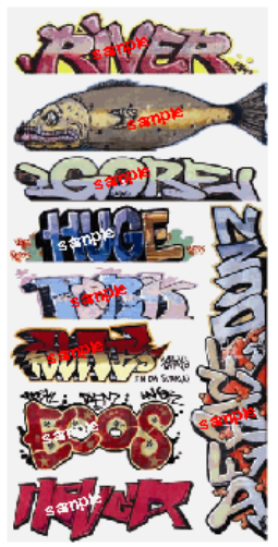 Blair Line N Scale Mega Set Modern "Tagger" Graffiti Decals - #7 9-Pack – 1256 — exact product reference