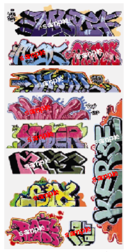 Blair Line N Scale Mega Set Modern "Tagger" Graffiti Decals - #8 10-Pack – 1257 — exact product reference