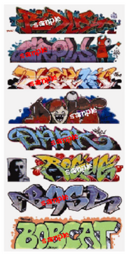 Blair Line N Scale Mega Set Modern "Tagger" Graffiti Decals - #9 9-Pack – 1258 — exact product reference