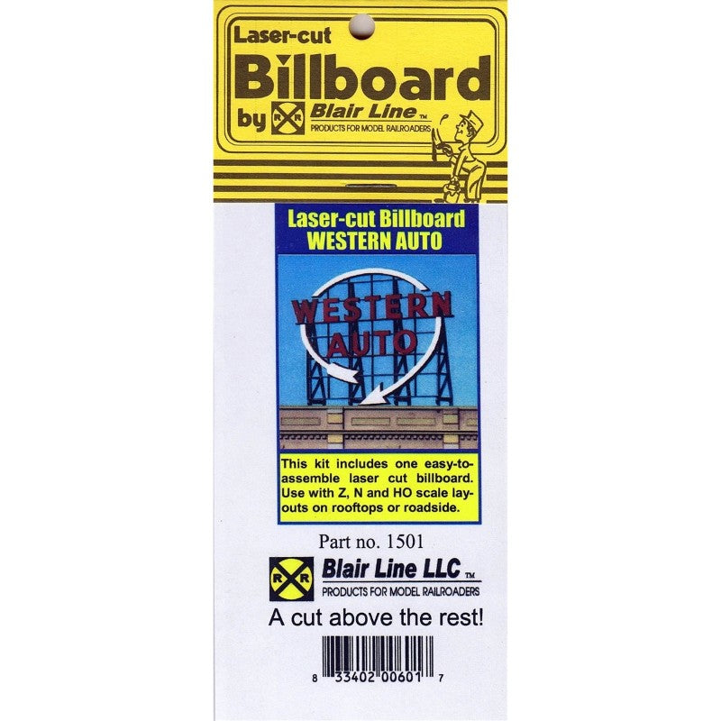 Blair Line Multi Scale Western Auto Small Billboard Kit, 2-1/2 x 2 Inches – 1501 — exact product reference