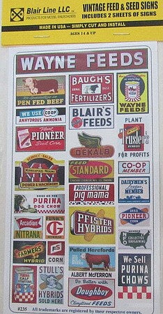 Blair Line O VINTAGE FEED&SEED SIGN – BLR235