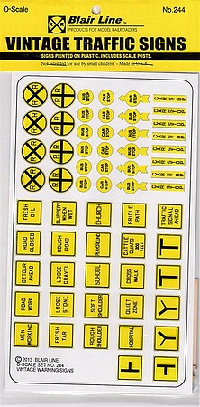Blair Line 244 O Scale Vintage Caution Signs