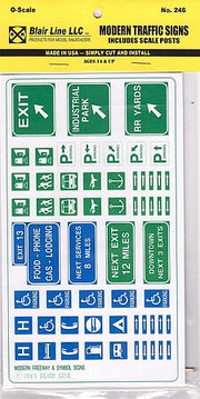 Blair Line 246 O Scale Modern Freeway Signs– product image 1