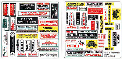 Blair Line 254 O Scale Main Street Storefront Signs II sheet